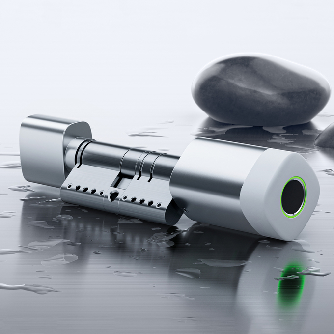 লিলিওয়াইজ ফিঙ্গারপ্রিন্ট আরএফআইডি কার্ড ওয়াটারপ্রুফ ডোর লক অ্যাডজাস্টেবল ওয়াইফাই বিএলই টুয়া টিটিলক স্মার্ট সিলিন্ডার লক, পুরাতন মেকানিক্যাল লক পরিবর্তনের জন্য 1