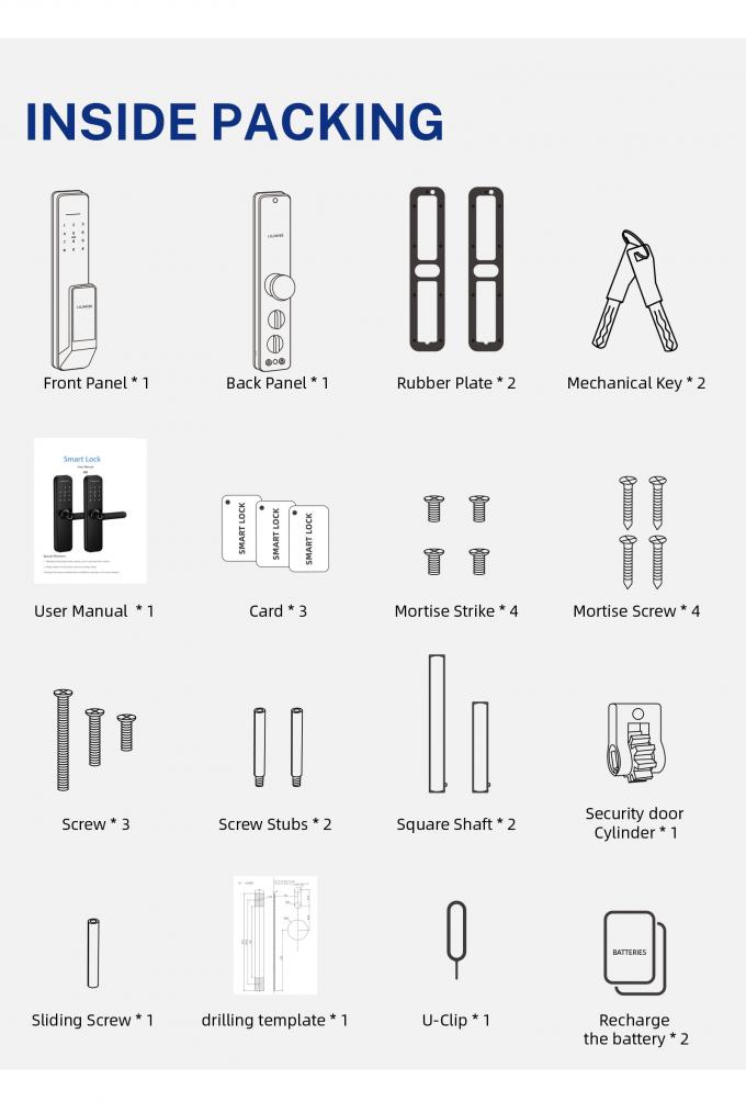 লিলিওয়াইজ নতুন ডিজাইন সম্পূর্ণ স্বয়ংক্রিয় লক ডিজিটাল ইলেকট্রনিক ফিঙ্গারপ্রিন্ট লক Tuya APP TTlock স্মার্ট ডোর লক 34