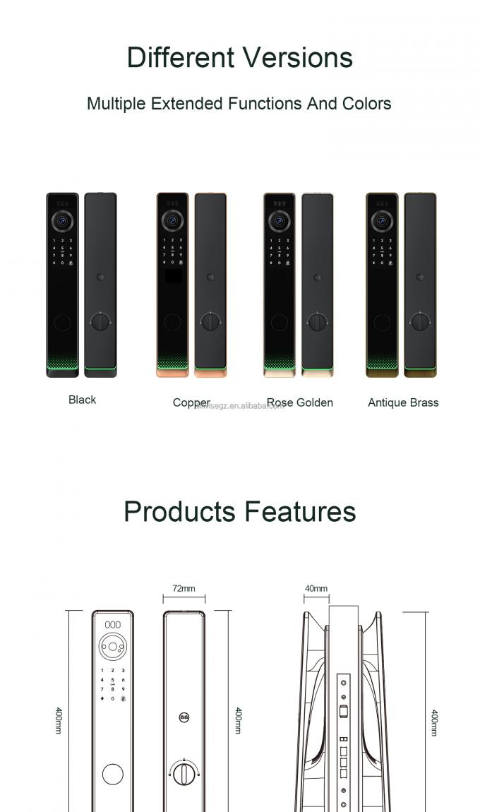 লিলিওয়াইজ অটোমেটিক ওয়াটারপ্রুফ ইলেকট্রনিক স্মার্ট লক ক্যামেরা টিটলক ফিঙ্গারপ্রিন্ট ডিজিটাল 3 ডি ফেস রিকগনিশন স্মার্ট ডোর লক 16