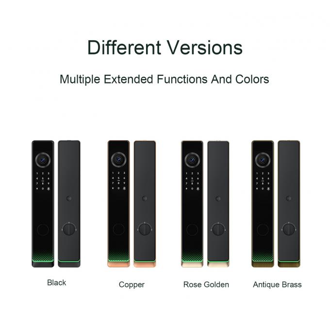 লিলিওয়াইজ সম্পূর্ণ স্বয়ংক্রিয় বিলাসবহুল ইলেকট্রনিক স্মার্ট এন্ট্রি দরজা লক ওয়াইফাই ব্লু ফিঙ্গারপ্রিন্ট টুয়া টিটিলক স্মার্ট ডোর লক ক্যামেরা সহ 4