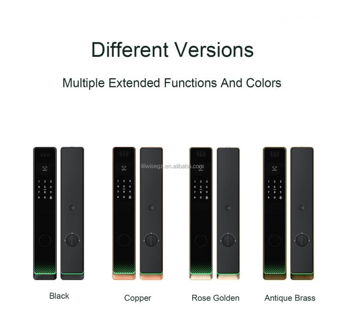 লিলিওয়াইস তুয়া হোম সিকিউরিটি ফ্রন্ট ডোর লক আউটডোর ডিজিটাল ফিঙ্গারপ্রিন্ট ওয়াটারপ্রুফ সিকিউরিটি ফেসিয়াল রিকগনিশন স্মার্ট লক 6