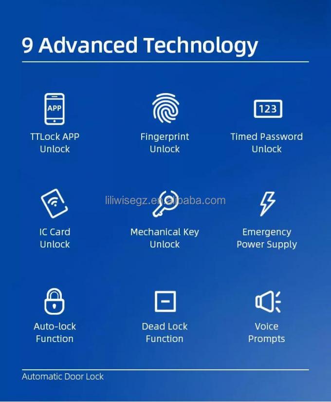 লিলিওয়াইজ স্টেইনলেস স্টীল ওয়াটারপ্রুফ স্মার্ট লক আউটডোর টিউয়া টিটলক ওয়াইফাই কীলেস স্মার্ট ডোর লক এপিআই সহ 4