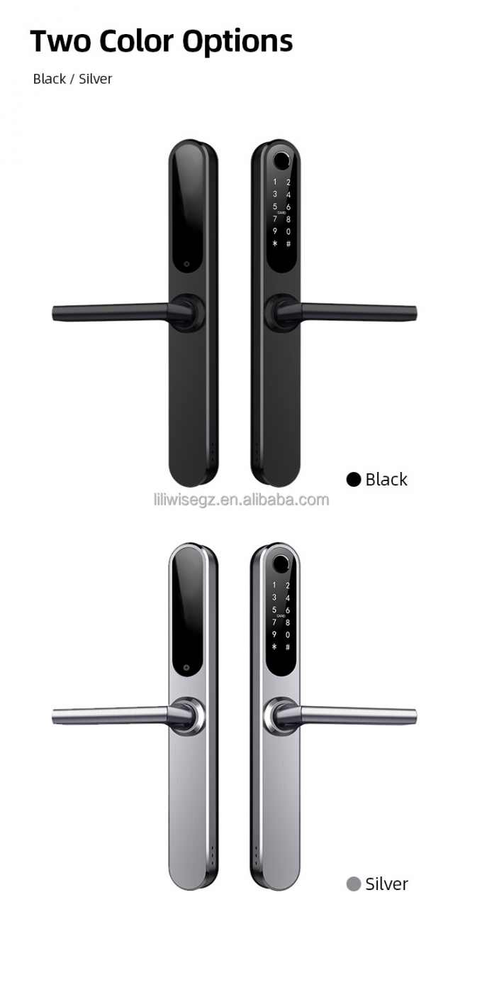 Liliwise Waterproof Alexa Aluminium Steel Ip66 Smart Door Lock Fingerprint Cerradura Electronica Ttlock Smart Locks With Wifi 14