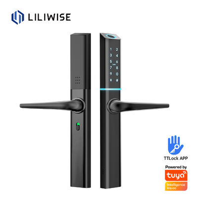 LILIWISE উচ্চ মানের প্রস্তুতকারক স্মার্ট লক 2025 Tuya Wifi BLE ওয়াটারপ্রুফ TTLOCK স্লিম স্মার্ট ডোর লক